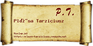 Plésa Tarziciusz névjegykártya